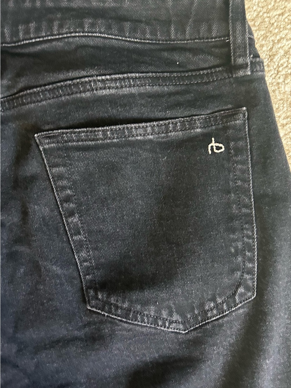 Rag & Bone Fit 3 Athletic Fit Black Jeans Men’s 32x32 Premium Stretch Denim - Picture 8 of 10